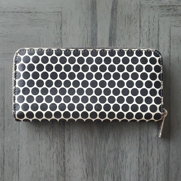 Michael Kors Black and White Polka Dot Wallet - Picture 2 of 14